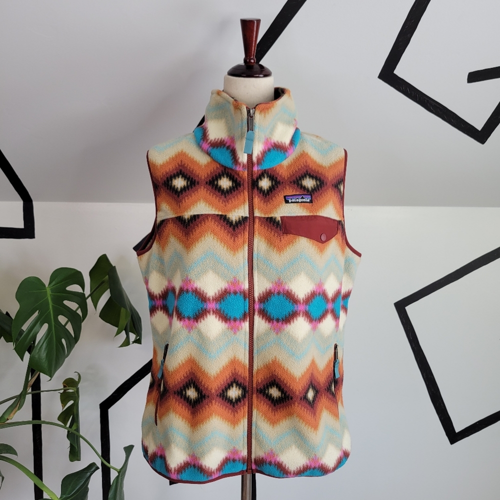 Patagonia Synchilla Southwest Print Fleece Vest - large